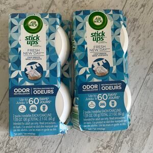 Air Wick Stick Ups Air Freshener 4 Pucks Fresh New Day